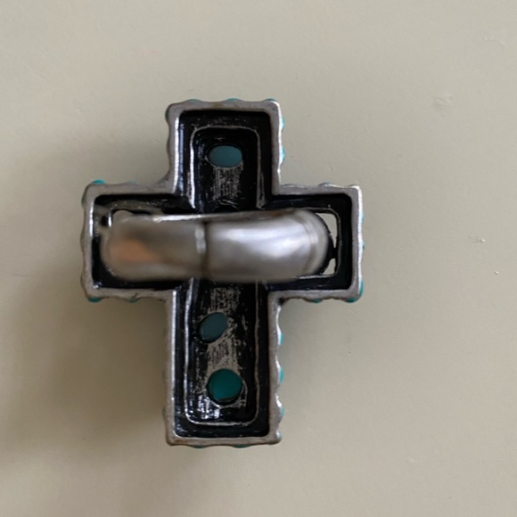 Turquoise cross ring - Picture 3 of 3